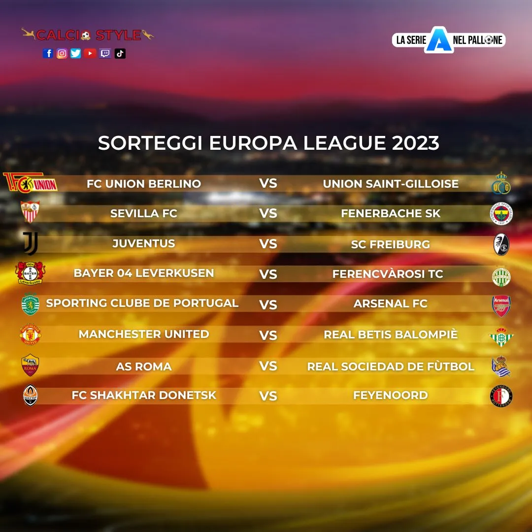 Europa League, Juventus e Roma: sfide tra Germania e Spagna