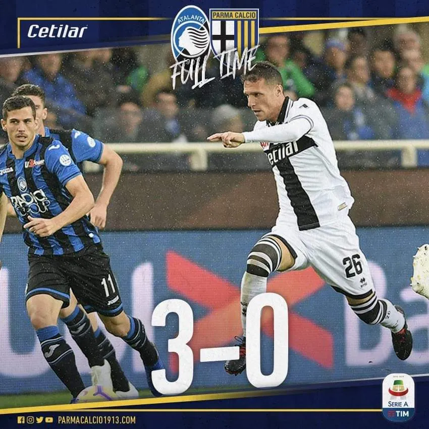 Parma perde a Bergamo: pagelle e cronaca del match