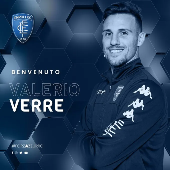 Empoli, Verre è un giocatore azzurro: è ufficiale