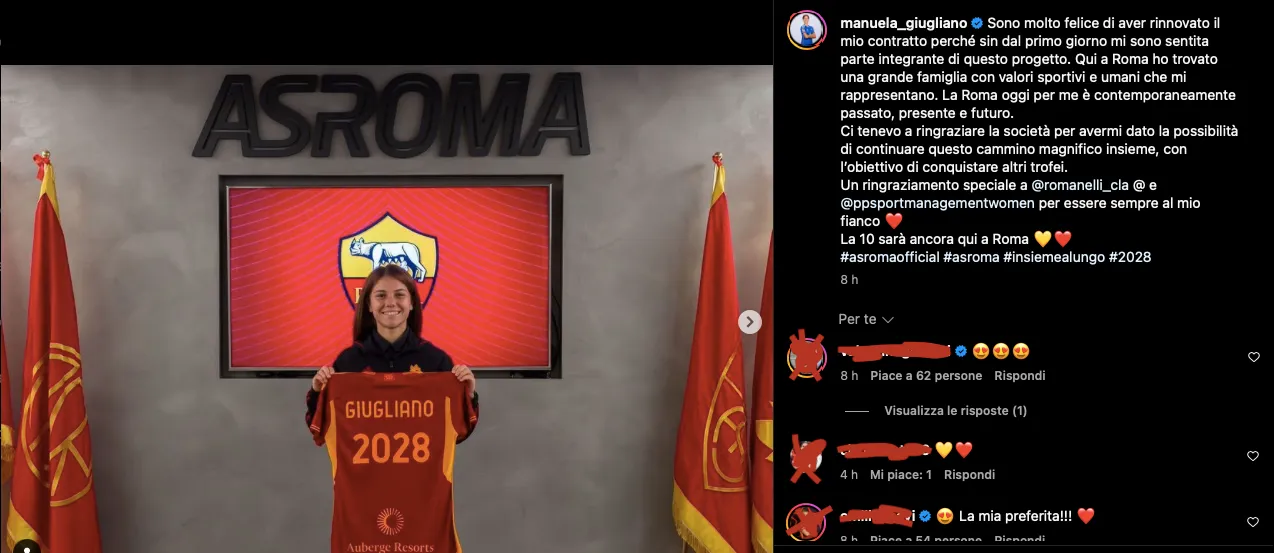 Manuela Giugliano rinnovo