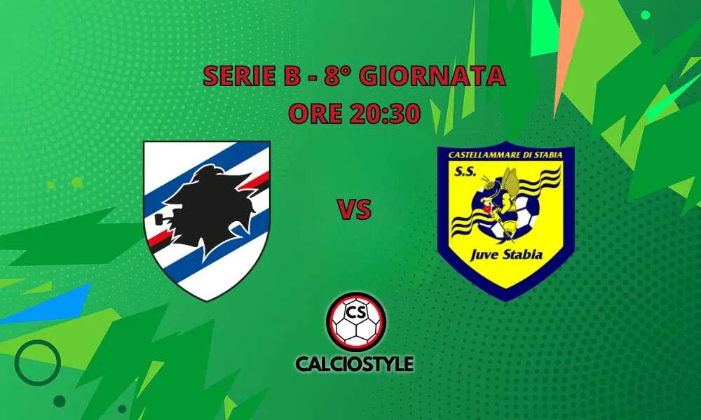 Serie B, anticipo 8^ giornata: la Sampdoria inciampa ancora | Rimonta Juve Stabia