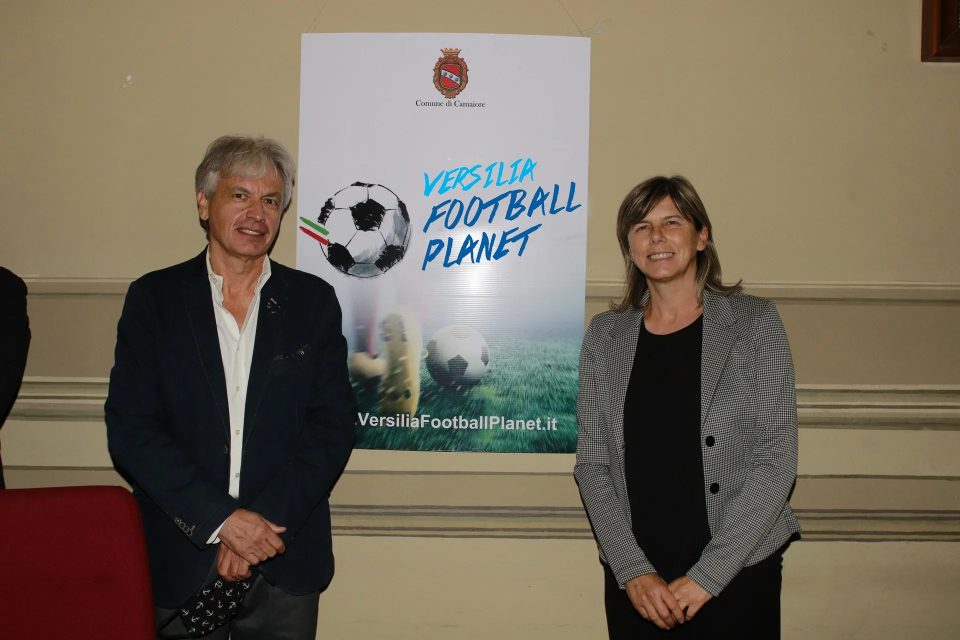 La CT della Nazionale Femminile Italiana Milena Bertolini a Camaiore per la consegna del Premio "Città di Camaiore Versilia Football Planet - settore femminile"