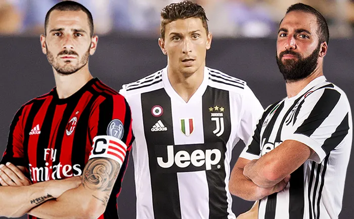 Juve-Milan: Higuain e lo scambio Bonucci-Caldara in chiusura!