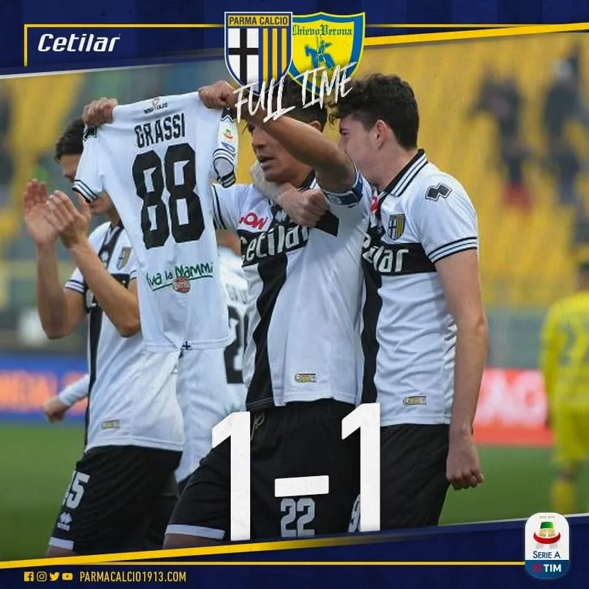 Il Parma non va oltre al pareggio: col Chievo finisce 1-1