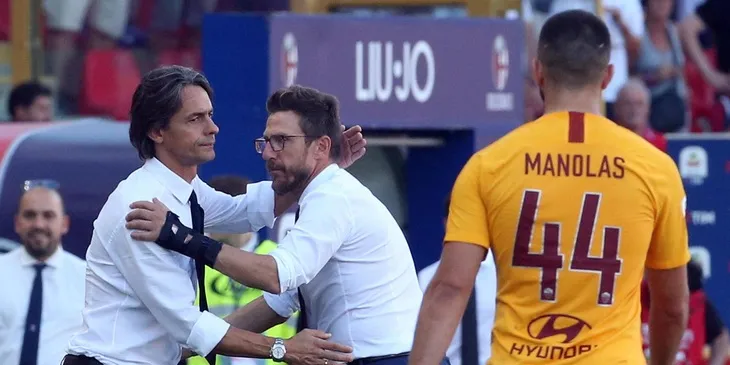 Roma affonda a Bologna. Le pagelle e le parole di Di Francesco