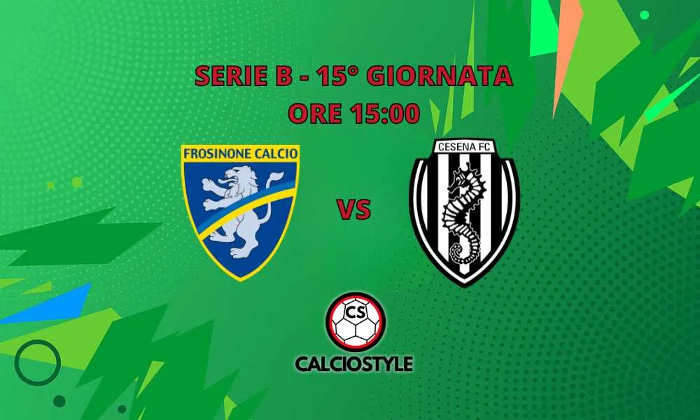 Frosinone-Cesena, le probabili formazioni e dove vederla