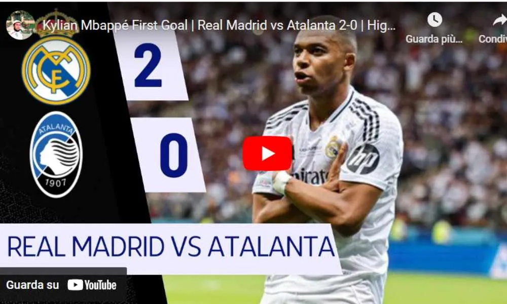 Real Madrid-Atalanta 2-0. Gol e Highlights