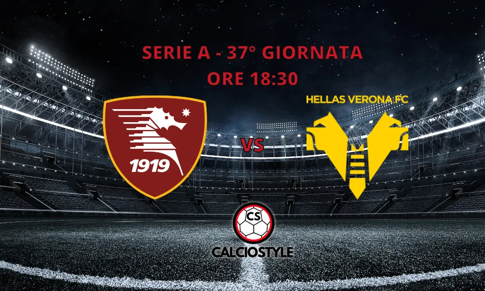 Salernitana-Hellas Verona: le formazioni ufficiali