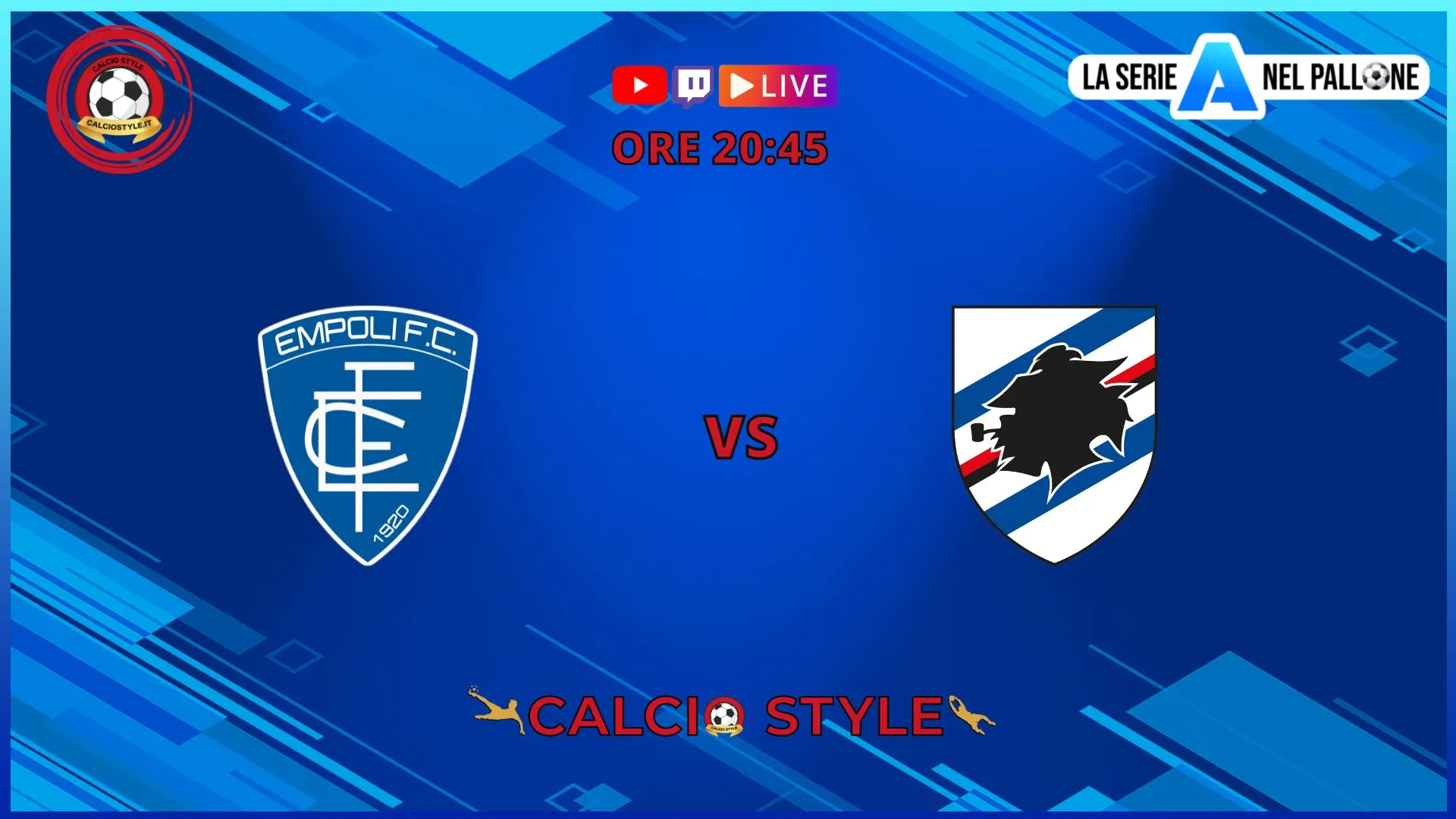 Empoli-Sampdoria, le scelte ufficiali