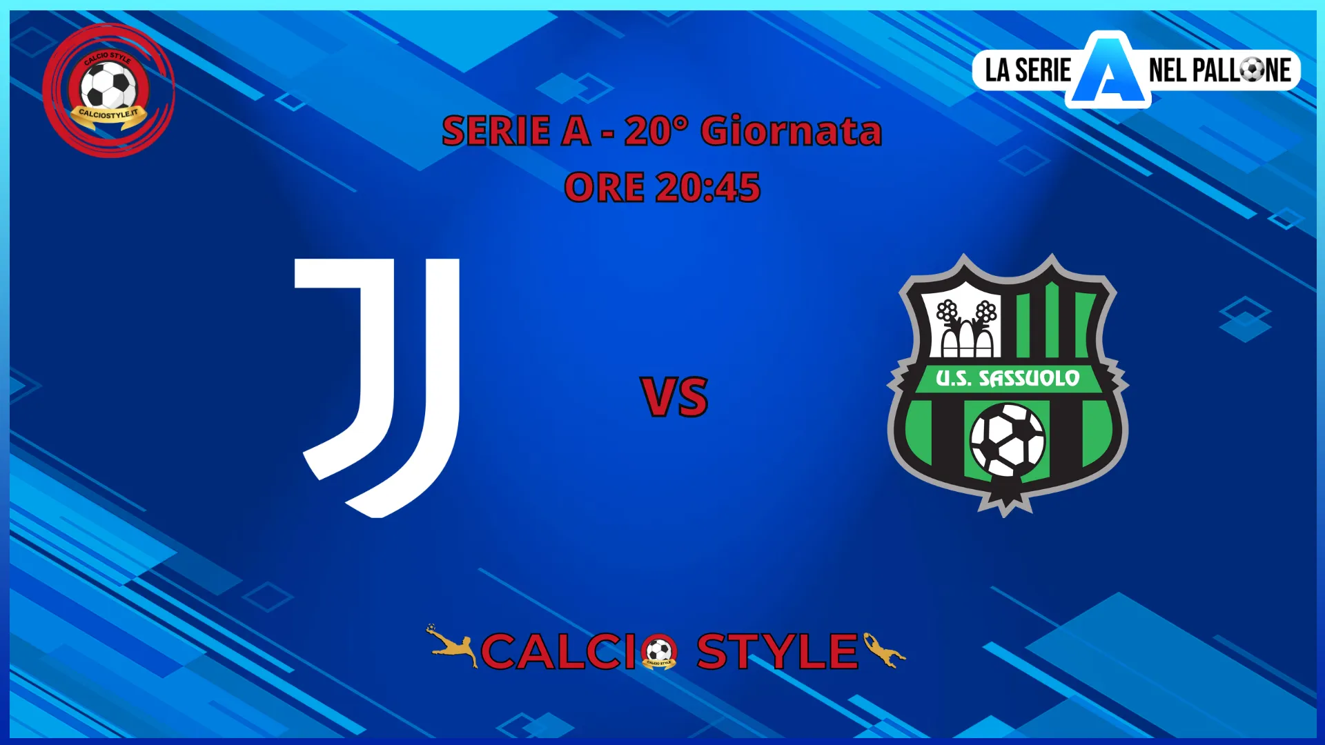 Juventus-Sassuolo: le probabili formazioni