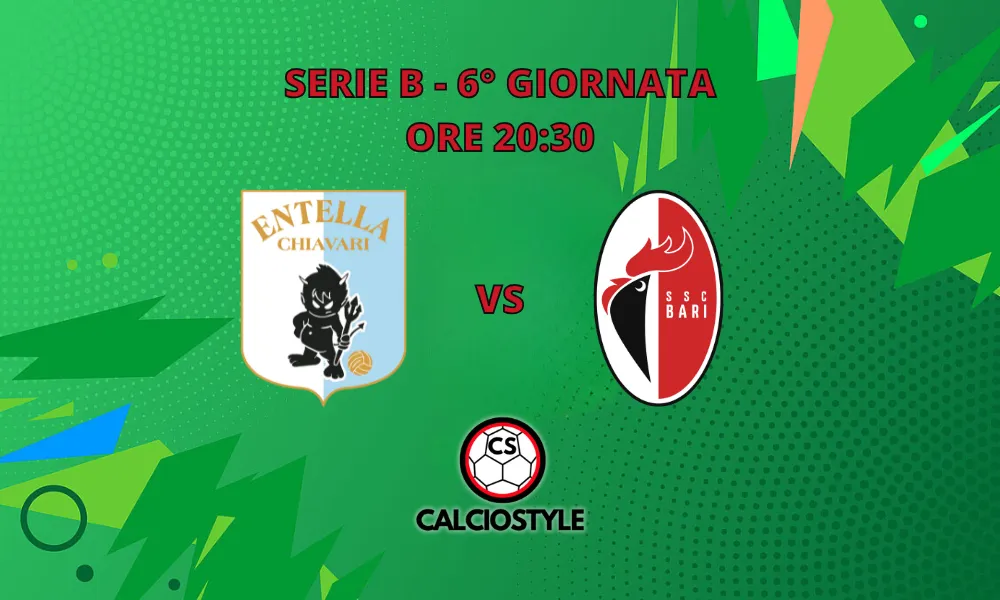 Virtus Entella-Bari: probabili formazioni e dove vederla