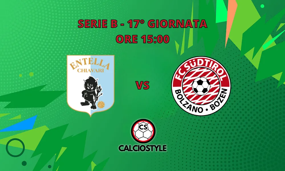 Entella-Sudtirol: probabili formazioni e dove vederla