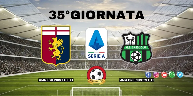 Genoa-Sassuolo: probabili formazioni e dove vederla