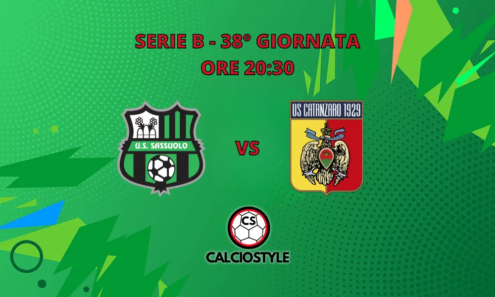 Sassuolo-Catanzaro:probabili formazioni e dove vederla