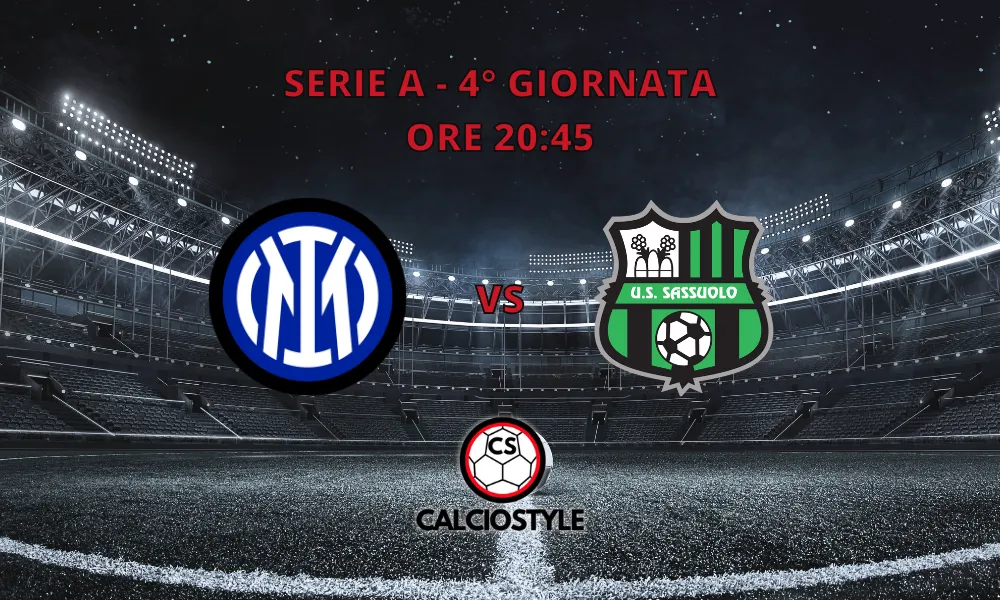 Inter-Sassuolo, le probabili formazioni e dove vederla