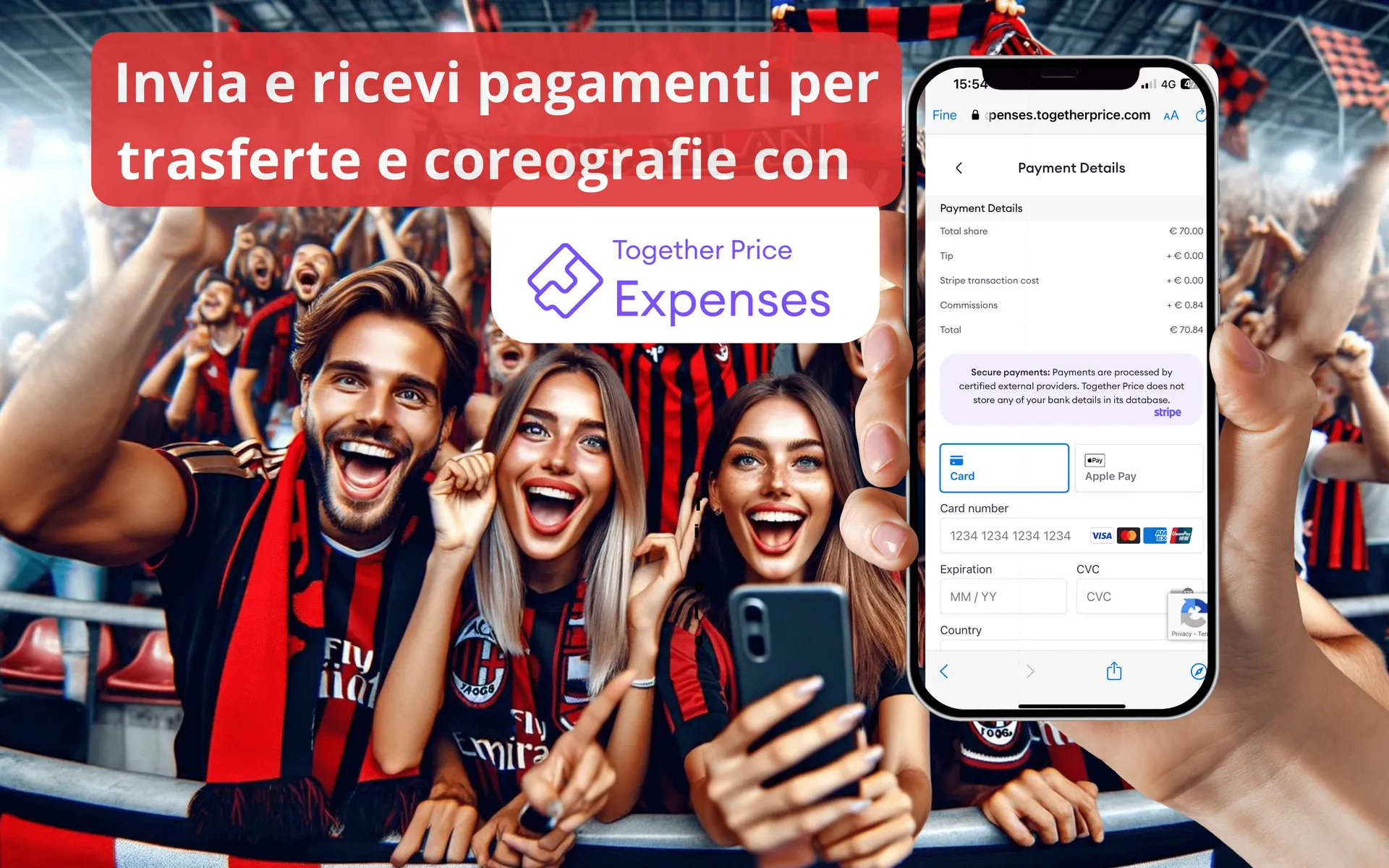 Milan Club: Pagamenti Facili con Together Price Expenses per Quote, Trasferte e Eventi