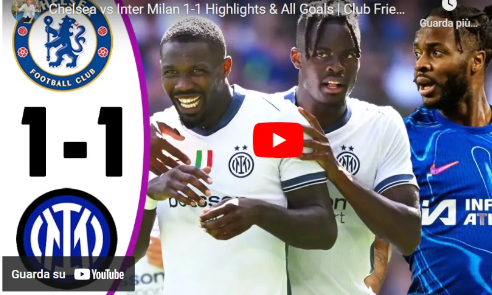 Chelsea-Inter 1-1. Gol e Highlights