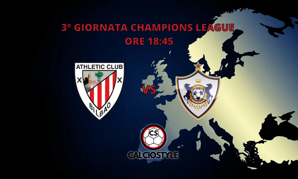 Athletic Bilbao-Qarabag FK probabili formazioni e dove vederla