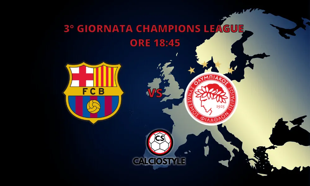 Barcellona-Olympiacos: probabili formazioni e dove vederla