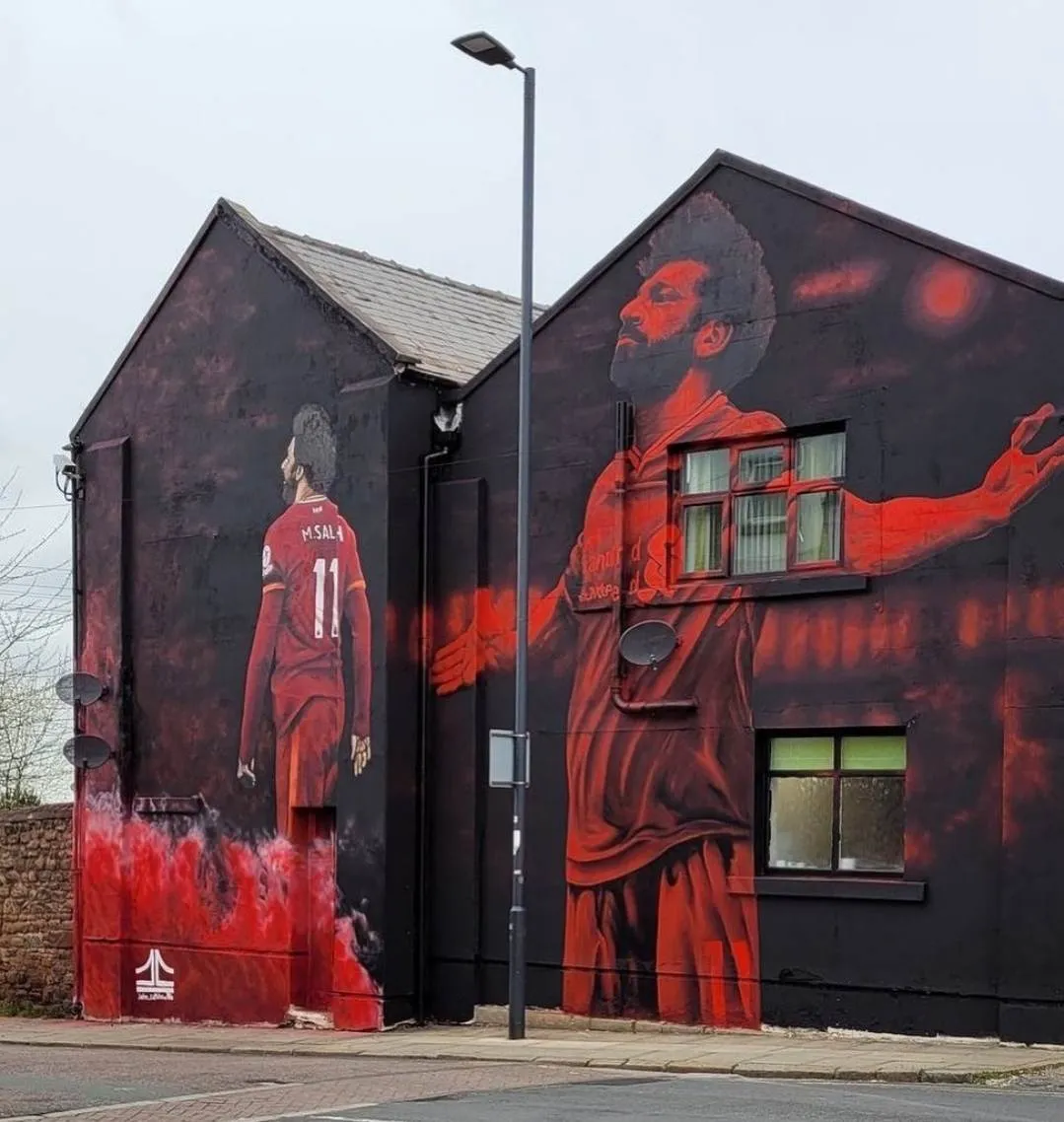 Liverpool - Anfield Road - Salah Murales