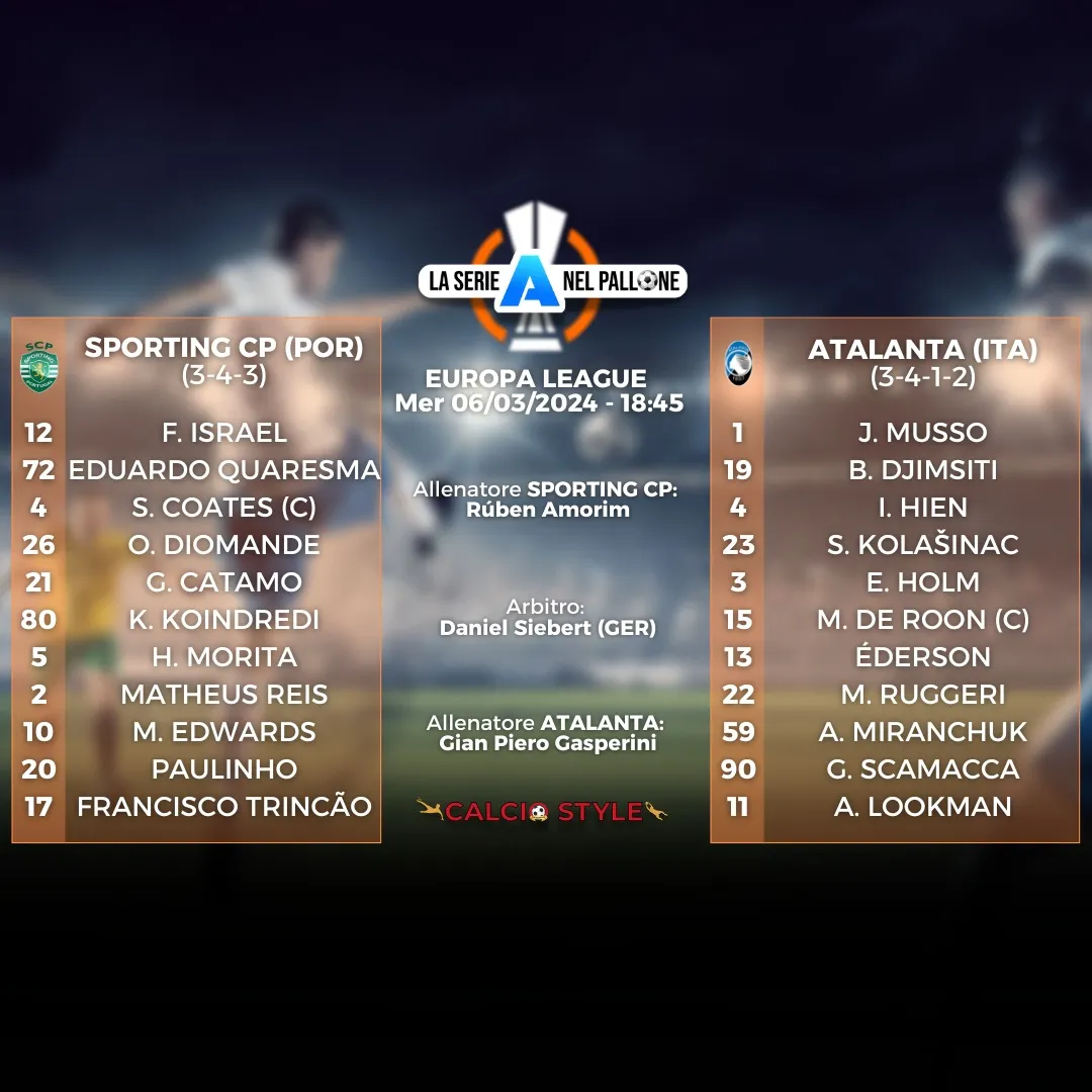 Sporting Lisbona-Atalanta