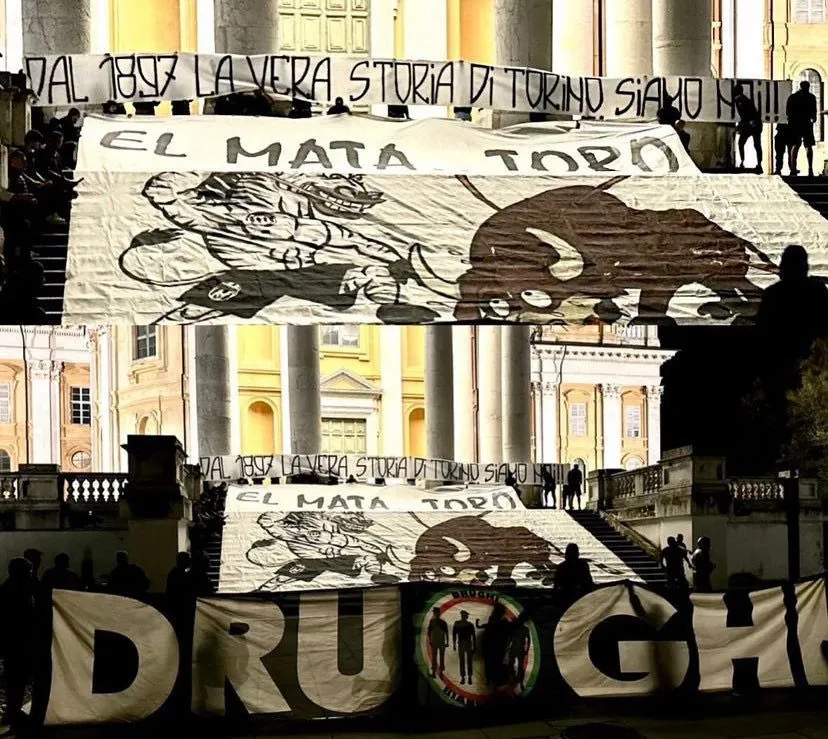 Juventus, striscioni Drughi a Superga: la condanna del club