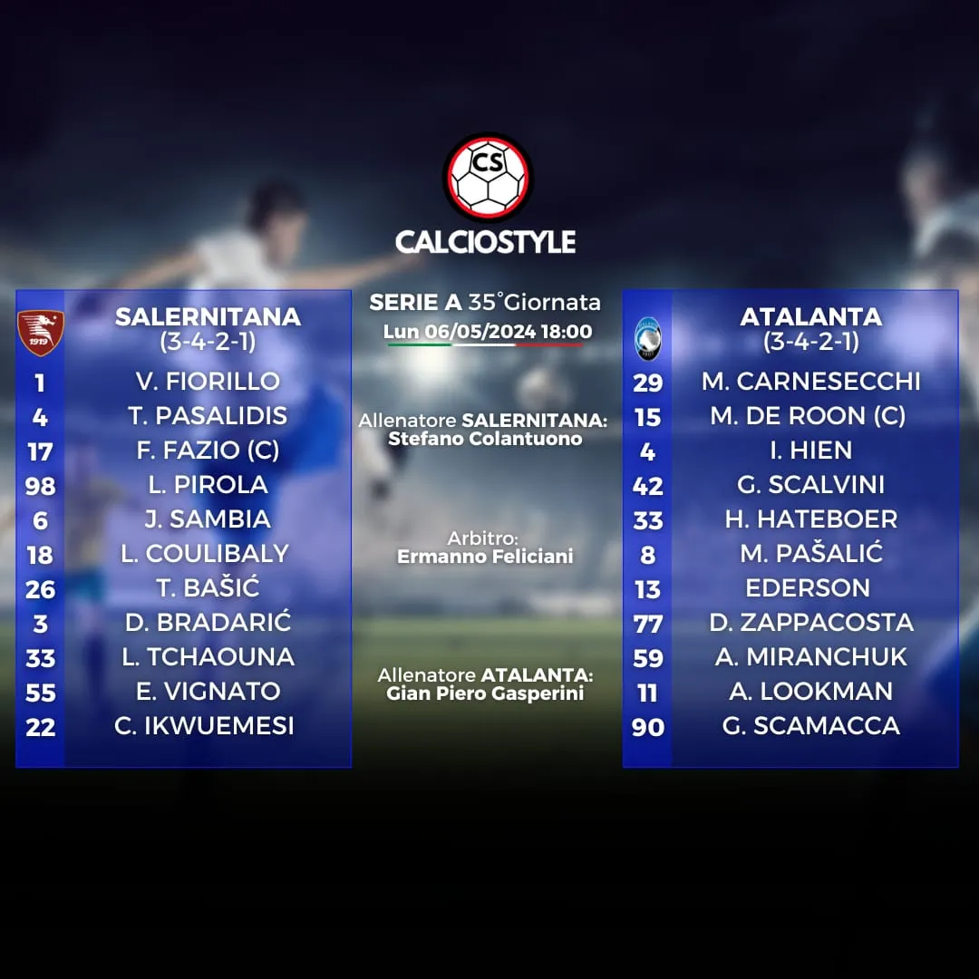 Salernitana-Atalanta