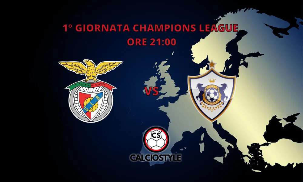 Benfica-Qarabag, probabili formazioni e dove vederla