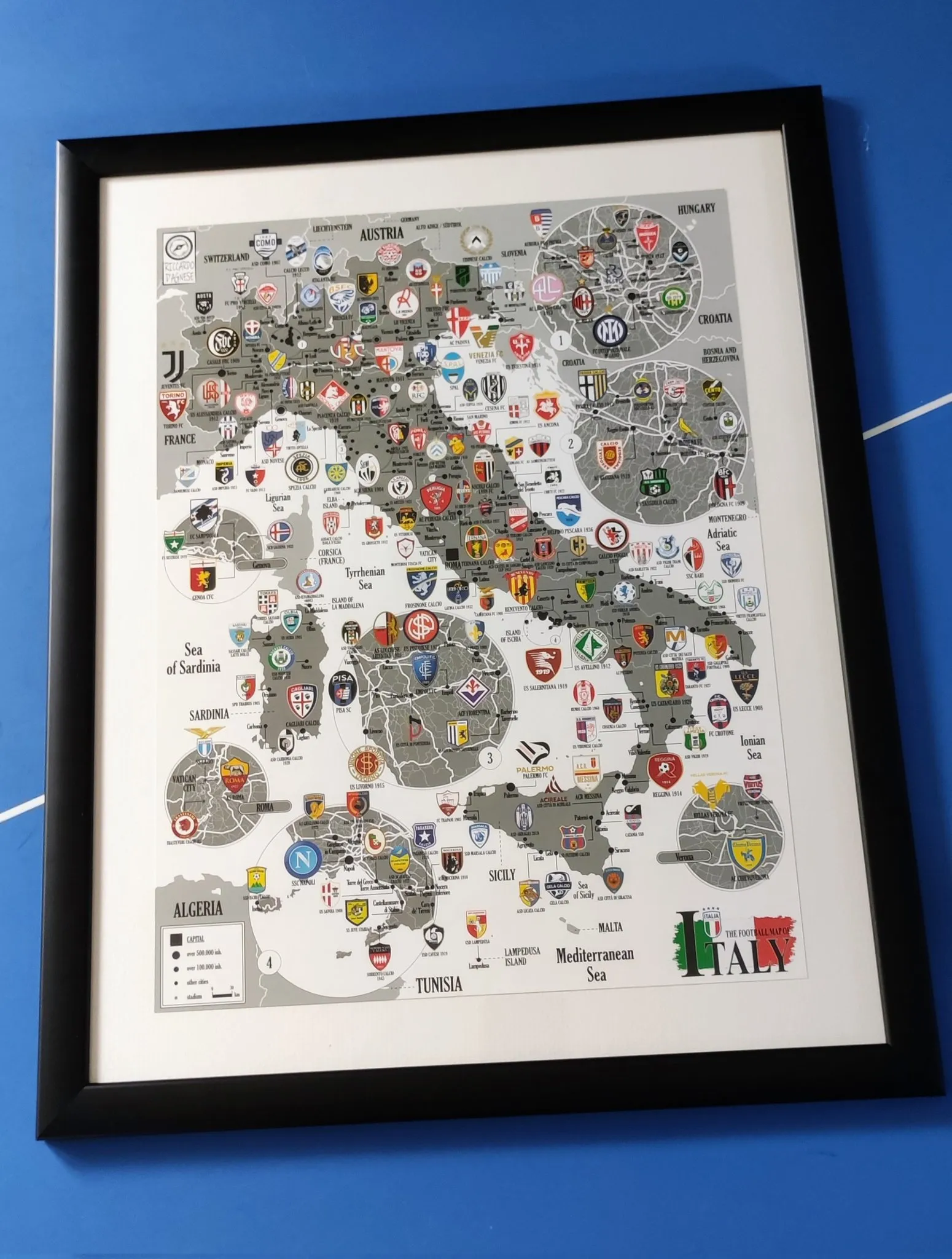 La mappa del calcio in Italia