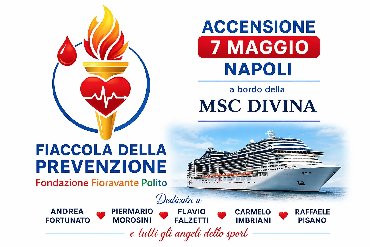 Sport e Prevenzione: ecco la Fiaccola a bordo MSC Divina