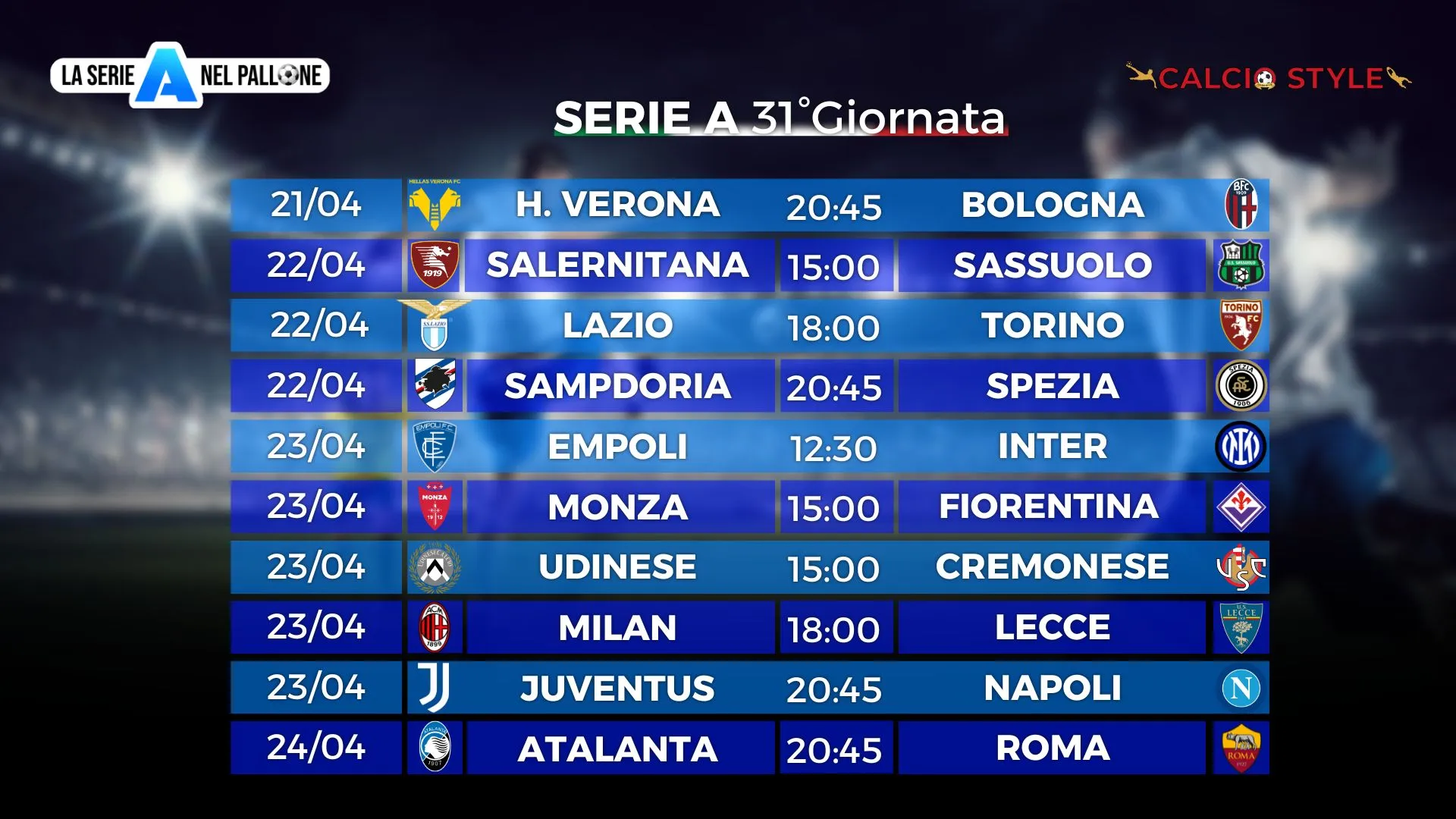 Serie A: probabili formazioni e fantaconsigli