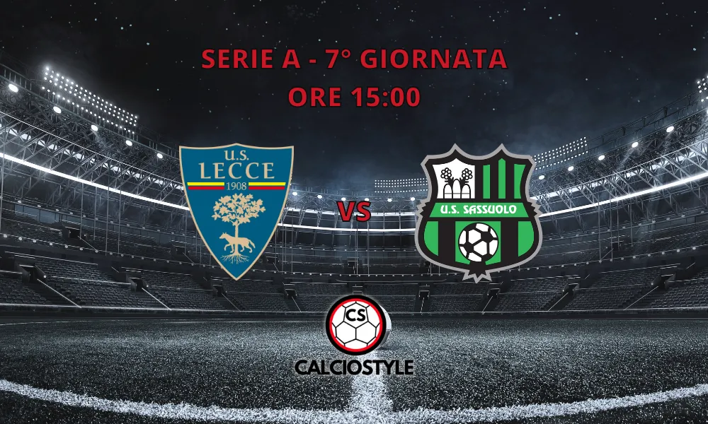 Lecce-Sassuolo probabili formazioni e dove vederla