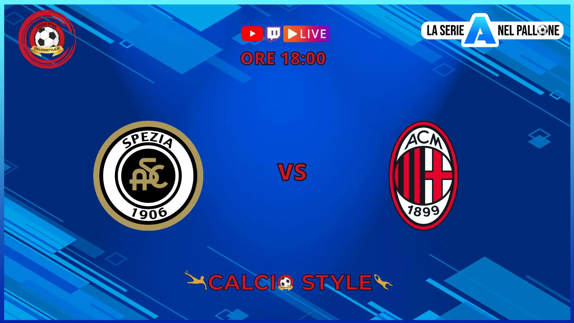 Live CS Spezia - Milan (2-0): Fine 2° tempo