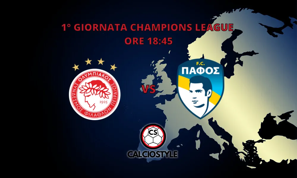 Olympiakos-Pafos: probabili formazioni e dove vederla