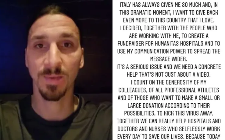 Ibra: “Se il virus non va da Zlatan, Zlatan va dal virus