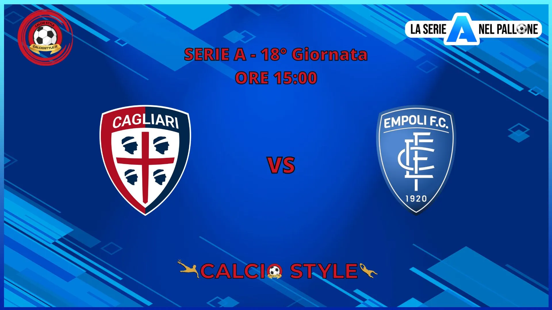 Cagliari-Empoli, le formazioni ufficiali