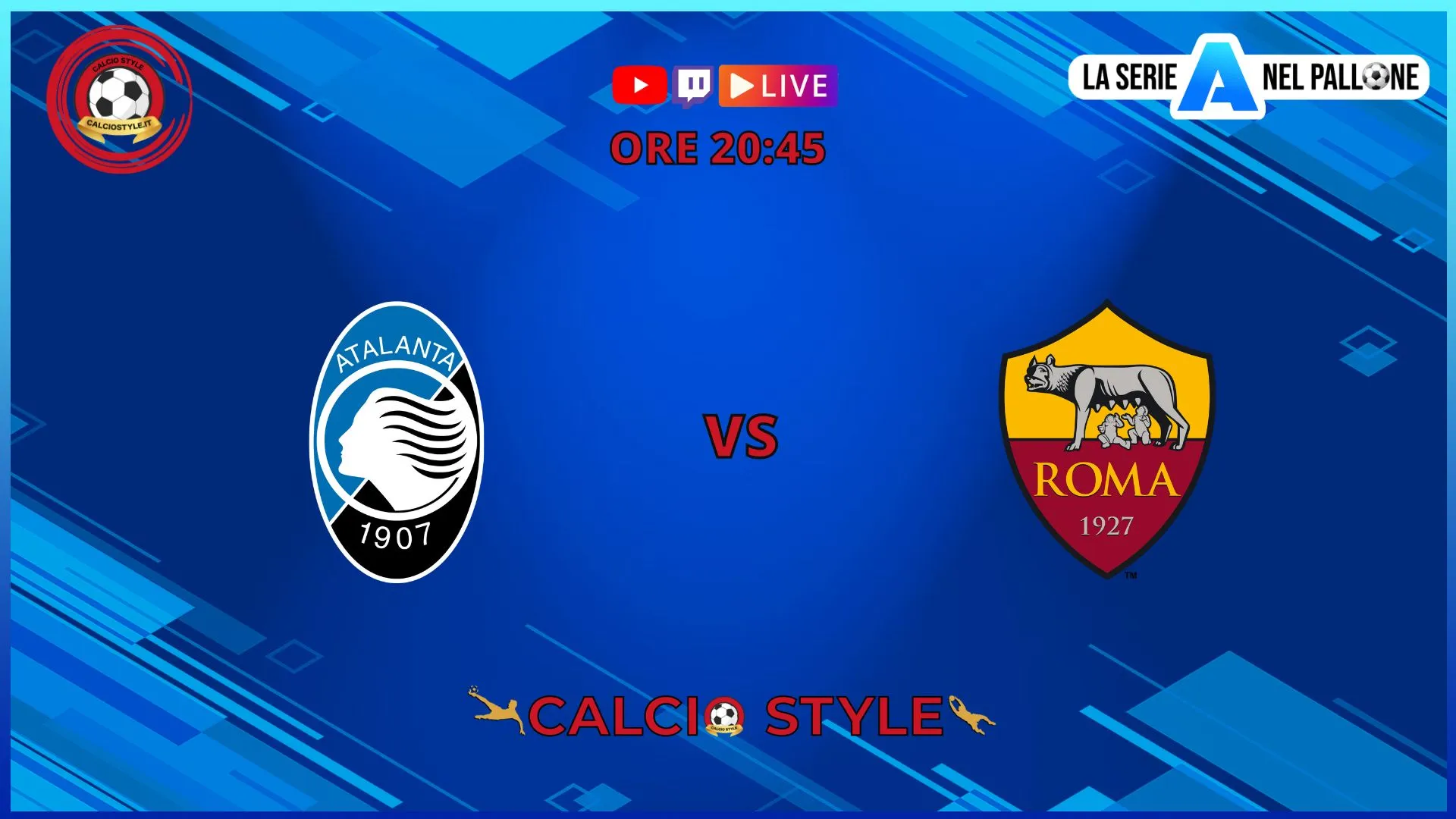 Atalanta-Roma: le formazioni ufficiali, si giocherà alle 20:45.