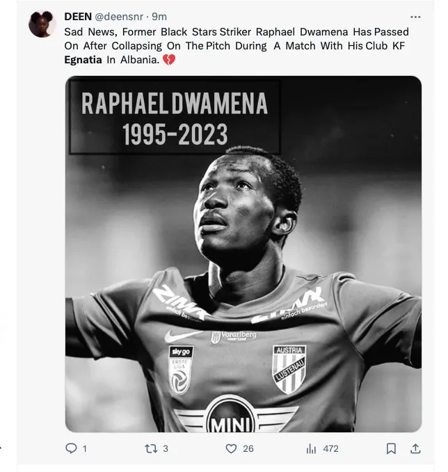 Tragedia Dwamena
