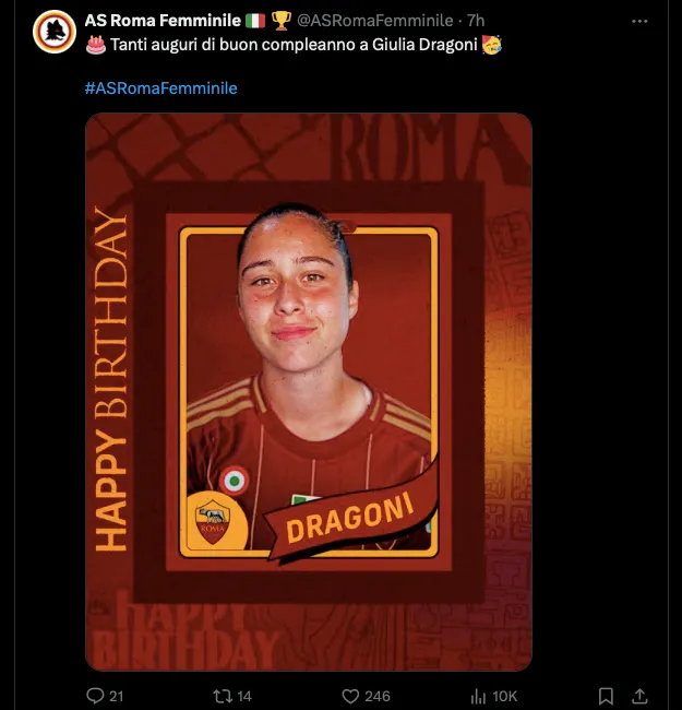 Roma auguri Giulia Dragoni
