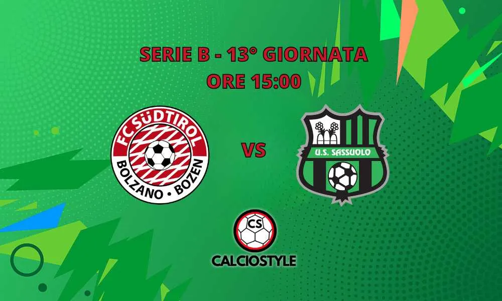 Sudtirol-Sassuolo, probabili formazioni e dove vederla