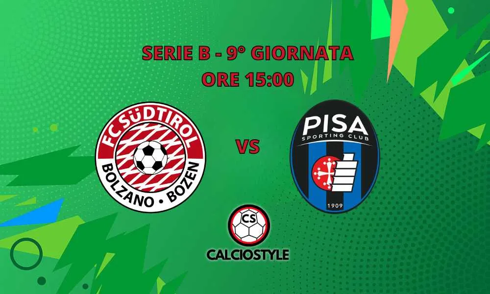 Sudtirol-Pisa, probabili formazioni e dove vederla