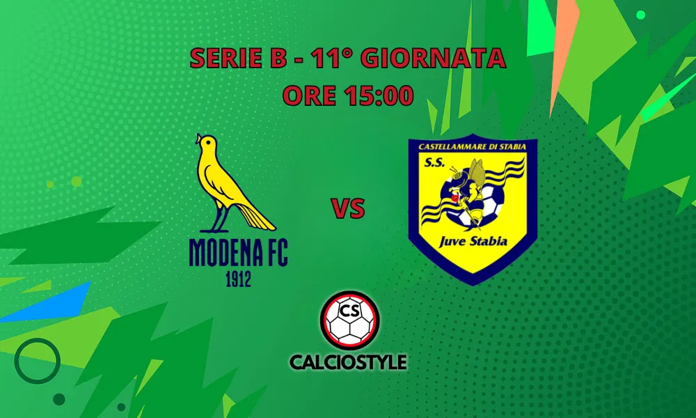 Modena-Juve Stabia probabili formazioni e dove vederla