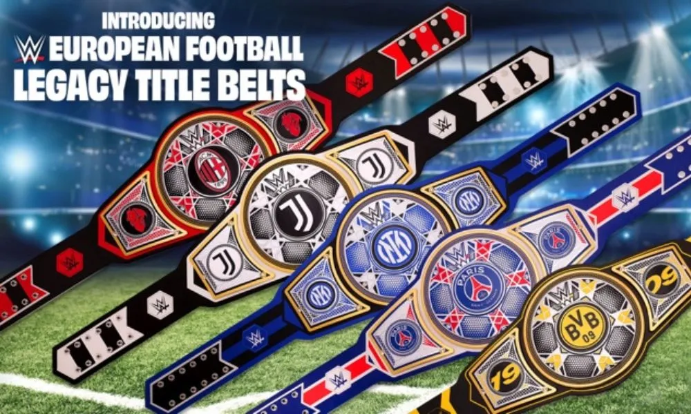 La WWE svela nuovi Legacy Title Belts per 13 grandi club di calcio europei