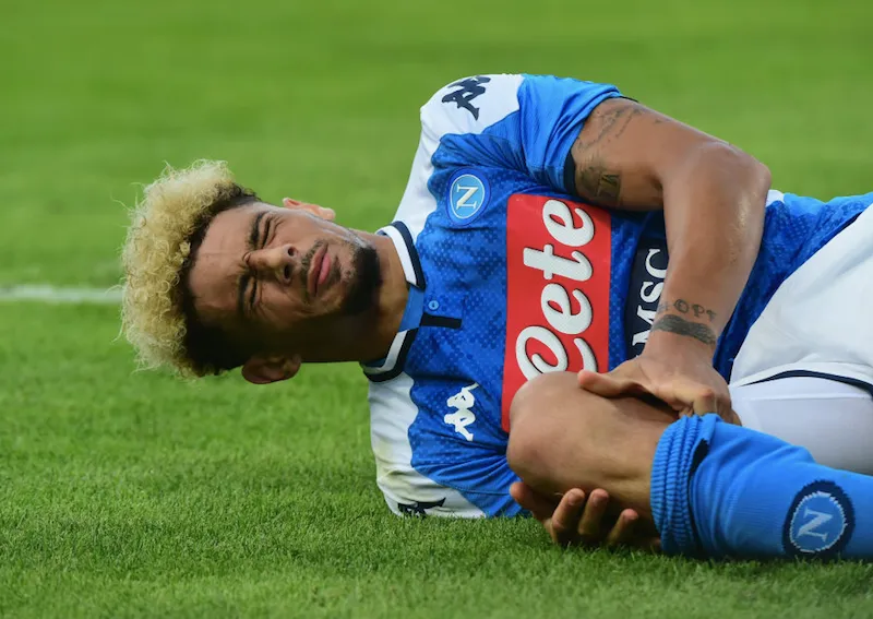 Napoli, lesione del crociato e del menisco per Malcuit