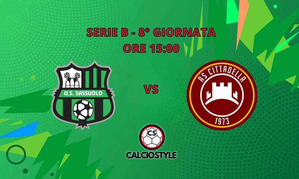 Sassuolo-Cittadella: probabili formazioni e dove vederla