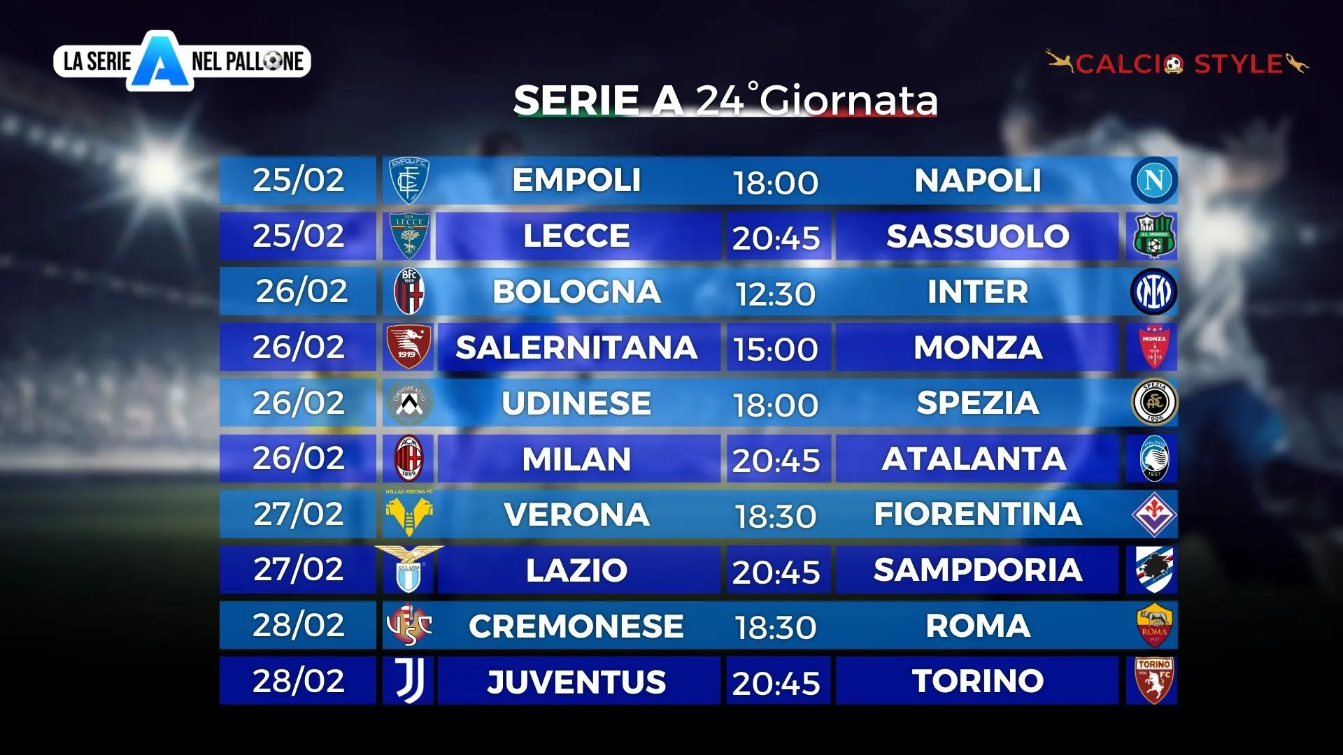 Serie A: probabili formazioni e fantaconsigli