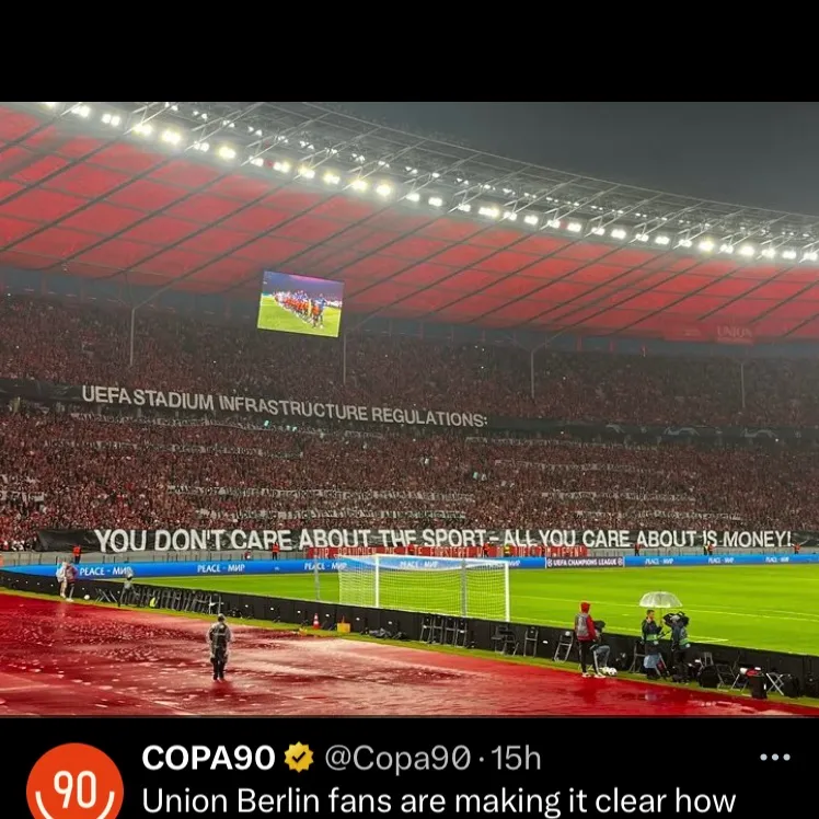Champions League: la contestazione dei tifosi dell'Union Berlin