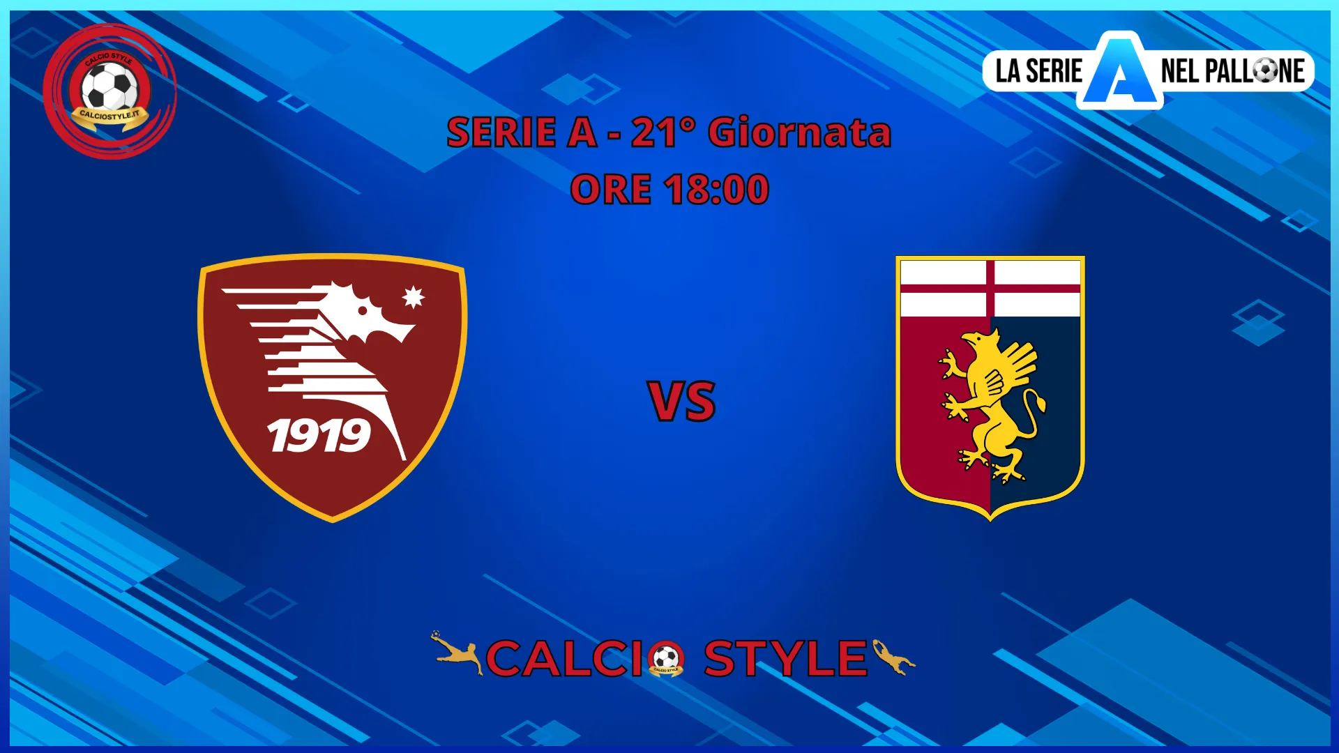 Salernitana Vs Genoa: le formazioni ufficiali
