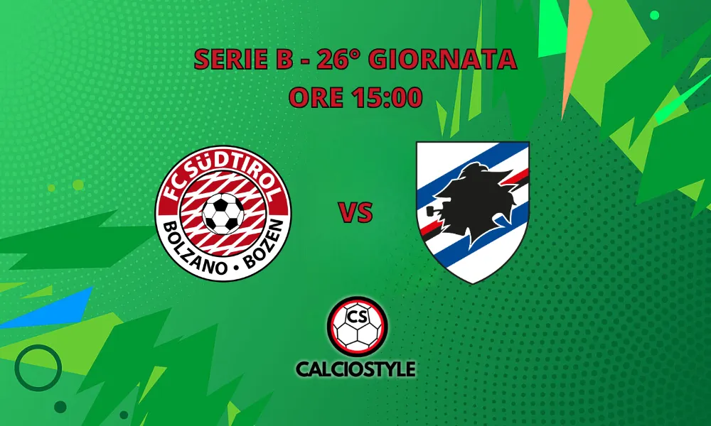 Sudtirol-Sampdoria, probabili formazioni e dove vederla