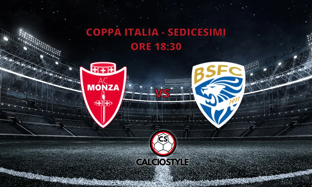 Monza-Brescia, formazioni ufficiali: fuori Mota e Maldini